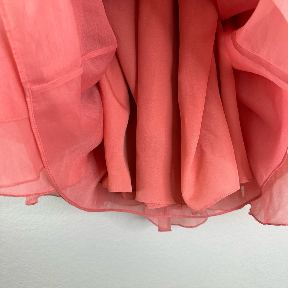 AJE PANDOREA LAYERED MINI DRESS WASHED CORAL SZ AU 14, US 10 - Picture 4 of 12